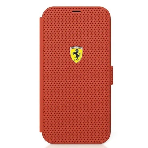 Ferrari FESPEFLBKP12SRE iPhone 12 mini 5.4" piros/piros fliptok On Track Perforated - 4