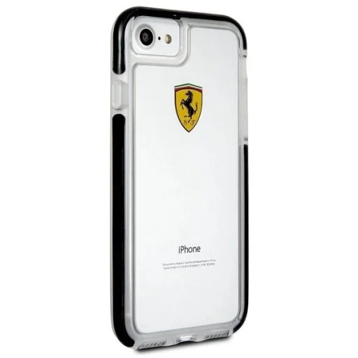 Ferrari Hardcase FEGLHCP7BK iPhone 7/8 SE 2020 / SE 2022 ütésálló átlátszó fekete tok - 2