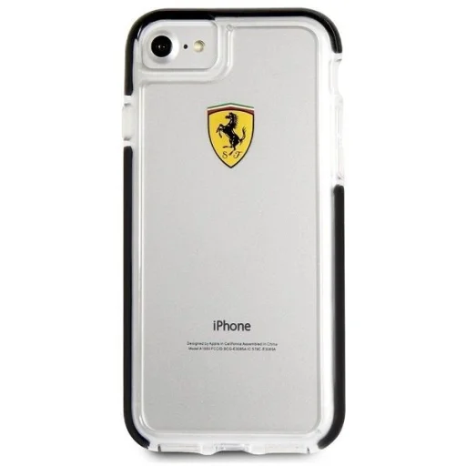 Ferrari Hardcase FEGLHCP7BK iPhone 7/8 SE 2020 / SE 2022 ütésálló átlátszó fekete tok - 3