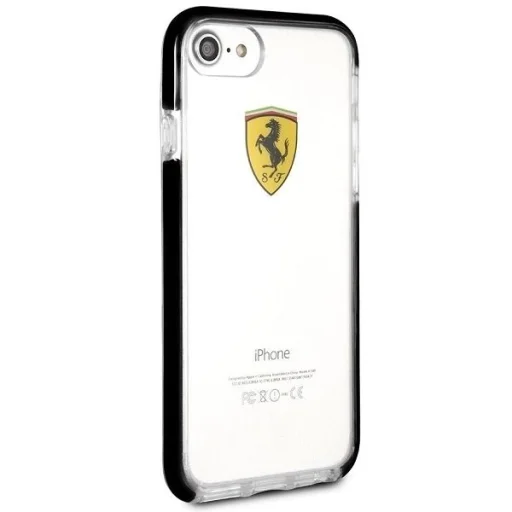 Ferrari Hardcase FEGLHCP7BK iPhone 7/8 SE 2020 / SE 2022 ütésálló átlátszó fekete tok - 5