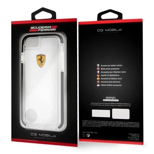 Ferrari Hardcase FEGLHCP7BK iPhone 7/8 SE 2020 / SE 2022 ütésálló átlátszó fekete tok - 6
