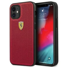 Ferrari FESPEHCP12SRE iPhone 12 mini 5.4" piros/piros tok On Track Perforated