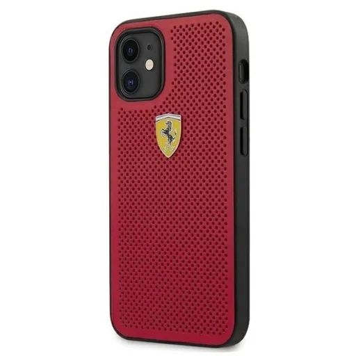 Ferrari FESPEHCP12SRE iPhone 12 mini 5.4" piros/piros tok On Track Perforated - 2