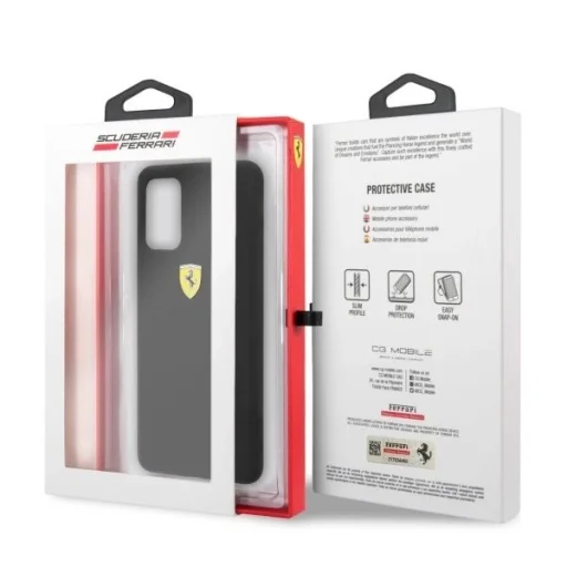 Ferrari Hardcase FESSIHCS67BK S20+ G985 fekete/fekete szilikon tok - 7