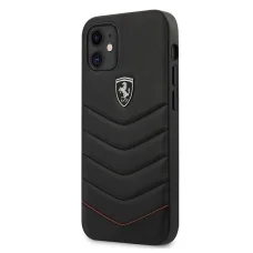 Ferrari FEHQUHCP12SBK iPhone 12 mini 5.4" fekete/fekete keménytok Off Track Quilted tok