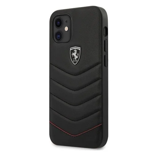 Ferrari FEHQUHCP12SBK iPhone 12 mini 5.4" fekete/fekete keménytok Off Track Quilted tok - 1