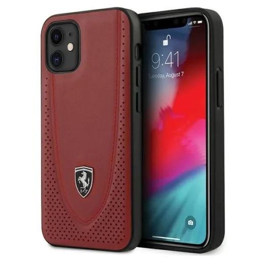 Ferrari FEOGOHCP12SRE iPhone 12 mini 5.4" piros/piros kemény tok Off Track Perforated tok - 1