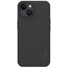 Nillkin Super Frosted PRO hátlapi tok Apple iPhone 15-hez Fekete (Apple logó kivágás nélkül) tok