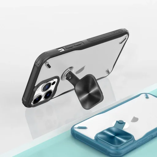 Nillkin Cyclops tok strapabíró tok kamerafedéllel és hajlítható állvánnyal iPhone 13 Pro Max fekete - 15