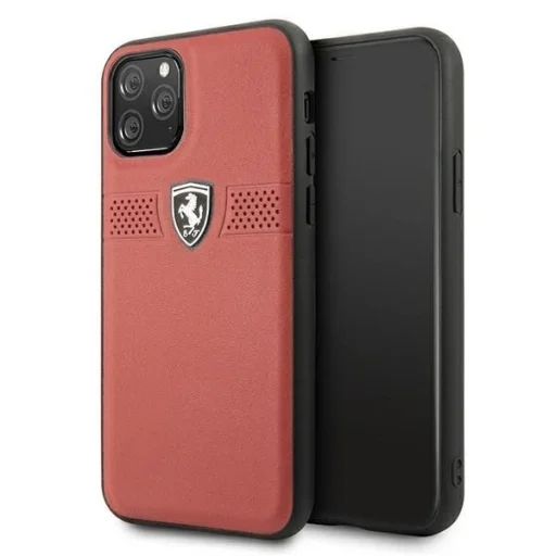Ferrari FEOBAHCN58RE iPhone 11 Pro 5.8" piros/piros kemény tok Off Track bőr tok - 1