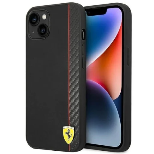 Ferrari FEHCP14MAXBK iPhone 14 Plus 6.7" fekete/fekete keménytok Carbon tok - 1
