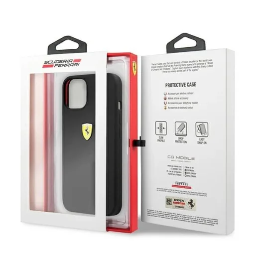 Ferrari FESSIHCP13SBK iPhone 13 mini 5.4" fekete/fekete szilikon tok - 8