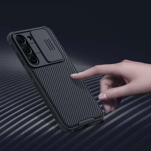 Nillkin CamShield Pro tok Samsung Galaxy S23+ készülékhez, kameravédős tok, kék - 11