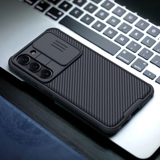Nillkin CamShield Pro tok Samsung Galaxy S23+ készülékhez, kameravédős tok, kék - 18