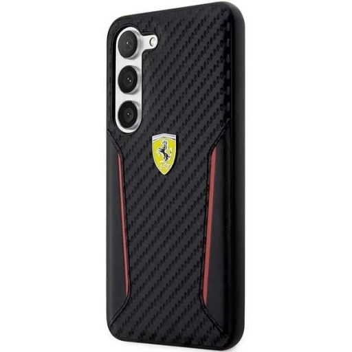 Ferrari FEHCS23MNPYK S23+ S916 fekete/fekete kemény tok Carbon Contrast Edges tok - 2
