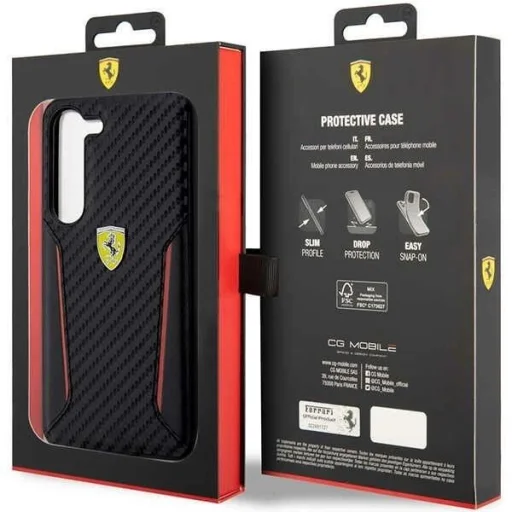 Ferrari FEHCS23MNPYK S23+ S916 fekete/fekete kemény tok Carbon Contrast Edges tok - 8