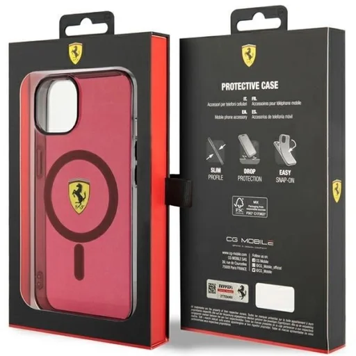 Ferrari FEHMP14SURKR iPhone 14 6.1" piros/piros tok Translucent Magsafe - 8