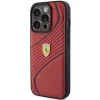 Ferrari Twist Fém Logós tok iPhone 15 Pro - piros thumbnail