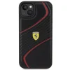 Ferrari Twist Metal Logo tok iPhone 15 Plus - fekete thumbnail