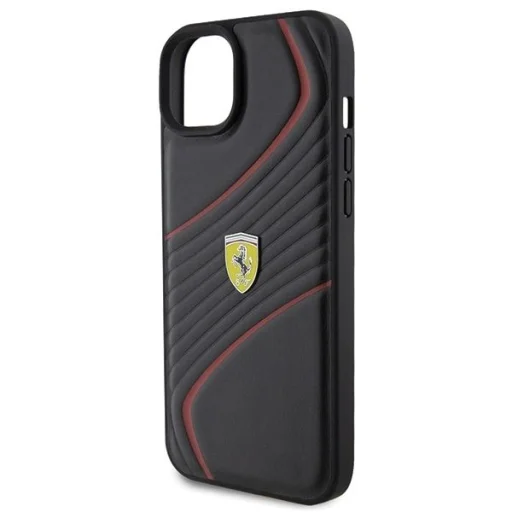 Ferrari Twist Metal Logo tok iPhone 15 Plus - fekete - 6