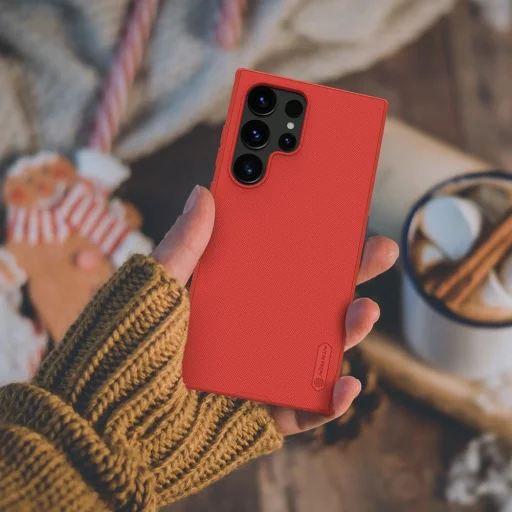 Nillkin Super Frosted Shield Pro páncélozott tok Samsung Galaxy S24 Ultra - kék - 17