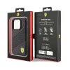 Ferrari Perforated Waves Metal Logo tok iPhone 15 Pro - fekete thumbnail