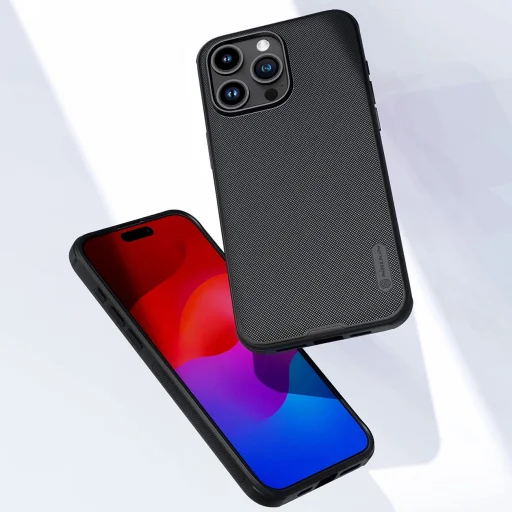 Nillkin Super Frosted Shield Pro Mágneses tok iPhone 15 Pro-hoz - fekete - 7