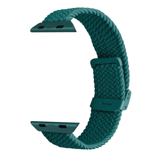 Puro ''LOOP'' rugalmas nejlon óraszíj Apple Watch 38-40-41mm-hez, sötétzöld - 4