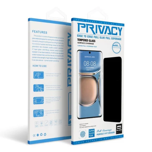 OG Prémiové Privacy ochranné sklo - Xiaomi Redmi Note 14 Pro+ čierne ochranné sklo - 1