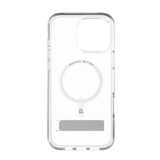 ZAGG Crystal Palace Snap Kickstand MagSafe állványos tok iPhone 16 Pro Max készülékhez - Átlátszó tok - 2