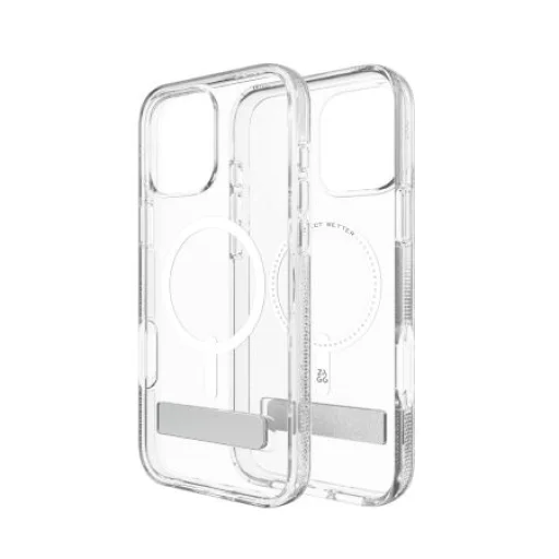 ZAGG Crystal Palace Snap Kickstand MagSafe állványos tok iPhone 16 Pro Max készülékhez - Átlátszó tok - 3