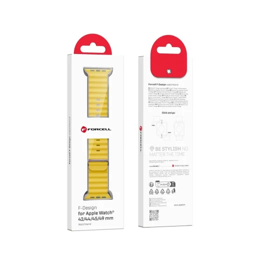 FORCELL F-DESIGN FA12 szíj Apple Watch 42/44/45/49 mm sárga - 7
