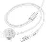 HOCO vezeték nélküli töltő 2 az 1-ben Type C Apple Watch-hoz + Lightning PD QC 3A CW54 1,2 m fehér thumbnail