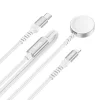 HOCO vezeték nélküli töltő 2 az 1-ben Type C Apple Watch-hoz + Lightning PD QC 3A CW54 1,2 m fehér thumbnail