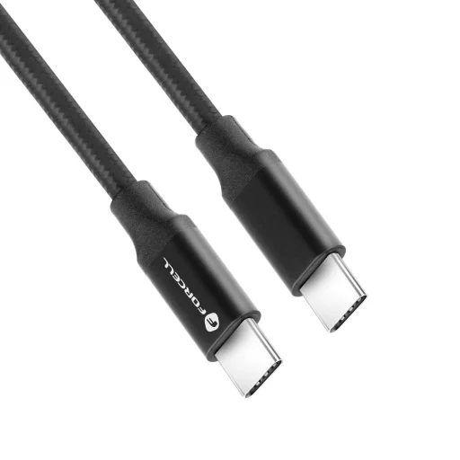 FORCELL F-ENERGY C391 Type-C USB kábel Type C to Type C PD QC4.0 5A 100W E-mark / 4K / Thunderbolt / 20Gbit/s 1 m fekete - 4