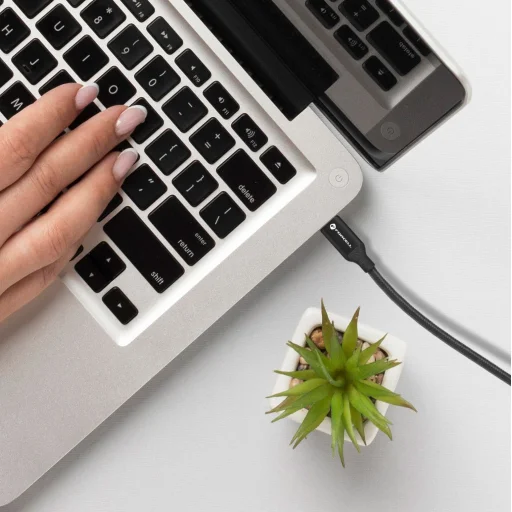 FORCELL F-ENERGY C391 Type-C USB kábel Type C to Type C PD QC4.0 5A 100W E-mark / 4K / Thunderbolt / 20Gbit/s 1 m fekete - 16