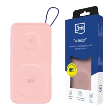 3mk PastelUp 10,000mAh 22.5W USB 1A1C Powerbank - rózsaszín