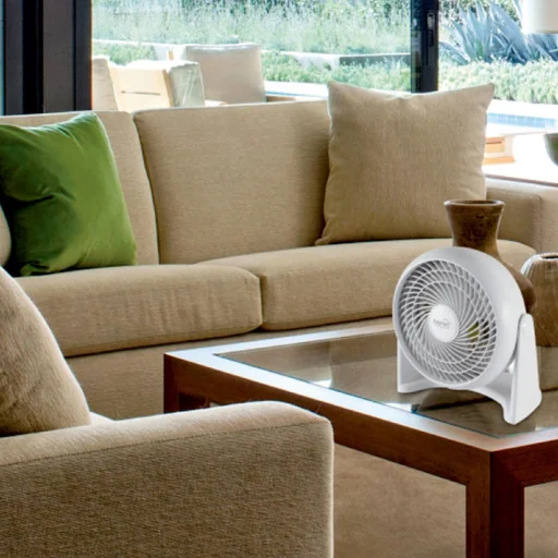 Home TF 23 TURBO asztali/fali ventilátor, 50 W, 3 fokozat, 23 cm-es lapátátmérő, 90°-ban dönthető fej, fehér - 4