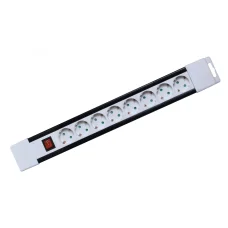 Home PNV 08K/WH hálózati elosztó, 2 m, H05VV-F 3G1,0 mm2 kábel, kapcsolós, IP20 kivitel, 8 aljzat gyermekvédelemmel, max. 3500W, fehér, felakasztható