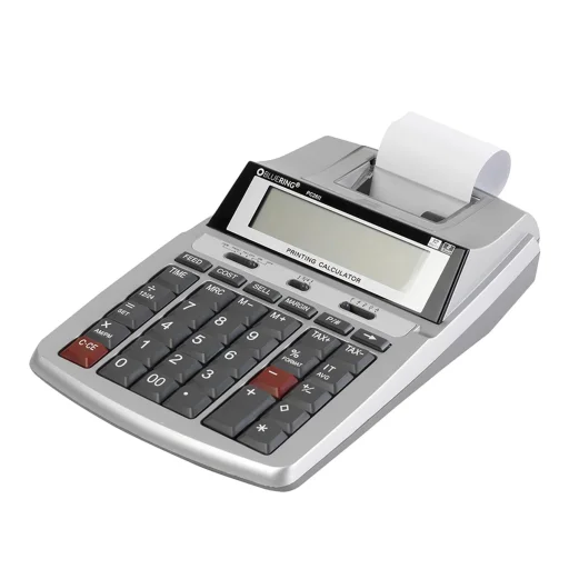 Bluering PC 26 II szalagos számológép, 12 számjegyes, 2 színű nyomtató, 4 db \AA\" elemmel és hálózatról is működik" - 1