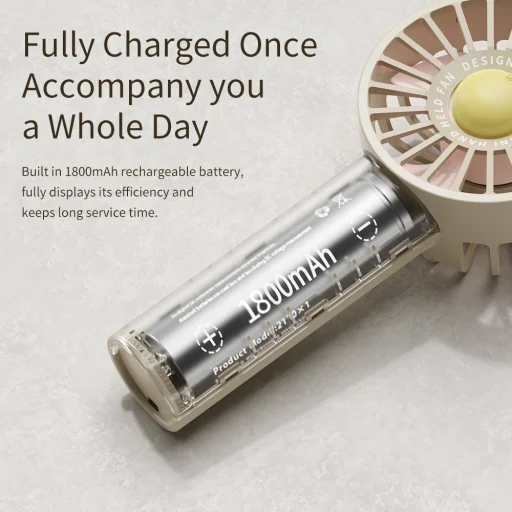 Rock Fan Mini 1800mAh sárga ventilátor - 9