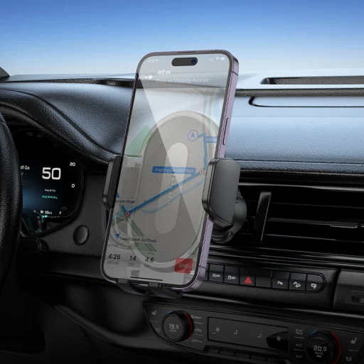 Borofone autós telefontartó BH133 Rio szellőzőre fekete - 6