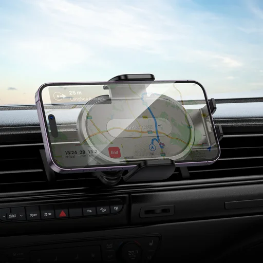 Borofone autós telefontartó BH133 Rio szellőzőre fekete - 7