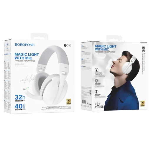 Borofone Fejhallgató BO30 Magic bluetooth mikrofonnal fehér - 4