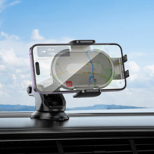 Borofone autós telefontartó BH134 Rio szélvédőre fekete - 7