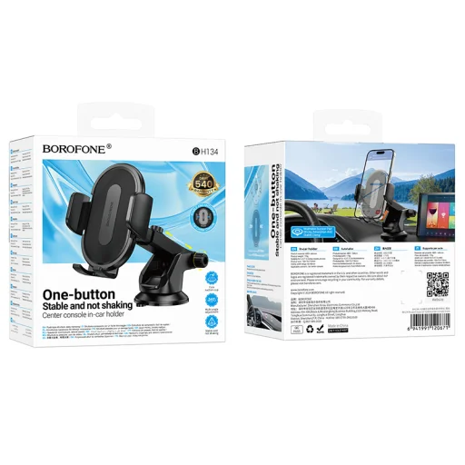 Borofone autós telefontartó BH134 Rio szélvédőre fekete - 8