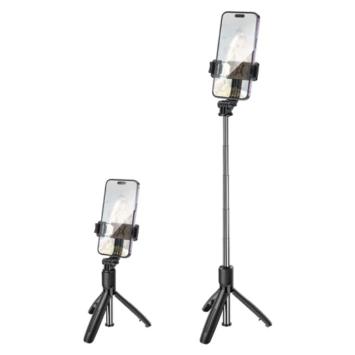 Borofone Selfie Bot BY13 Nube bluetooth állvánnyal és távirányítóval fekete - 6