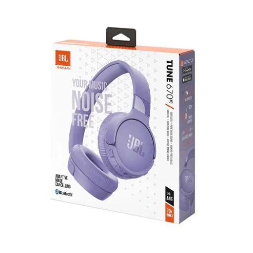 JBL Tune 670NC Bluetooth fejhallgató Lila EU (JBL-T670-PRPL) - 2