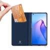 Dux Ducis Skin Pro tok Oppo Reno 8 fliptok kártyatartó állvány funkcióval kék thumbnail