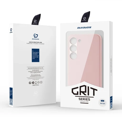 Dux Ducis Grit tok Samsung Galaxy S23 elegáns tok műbőrből rózsaszín - 5